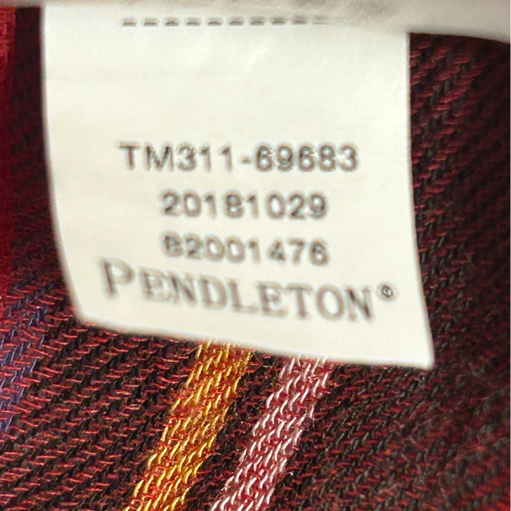Pendleton Wool Red Green Plaid Button Down Shirt … - image 6